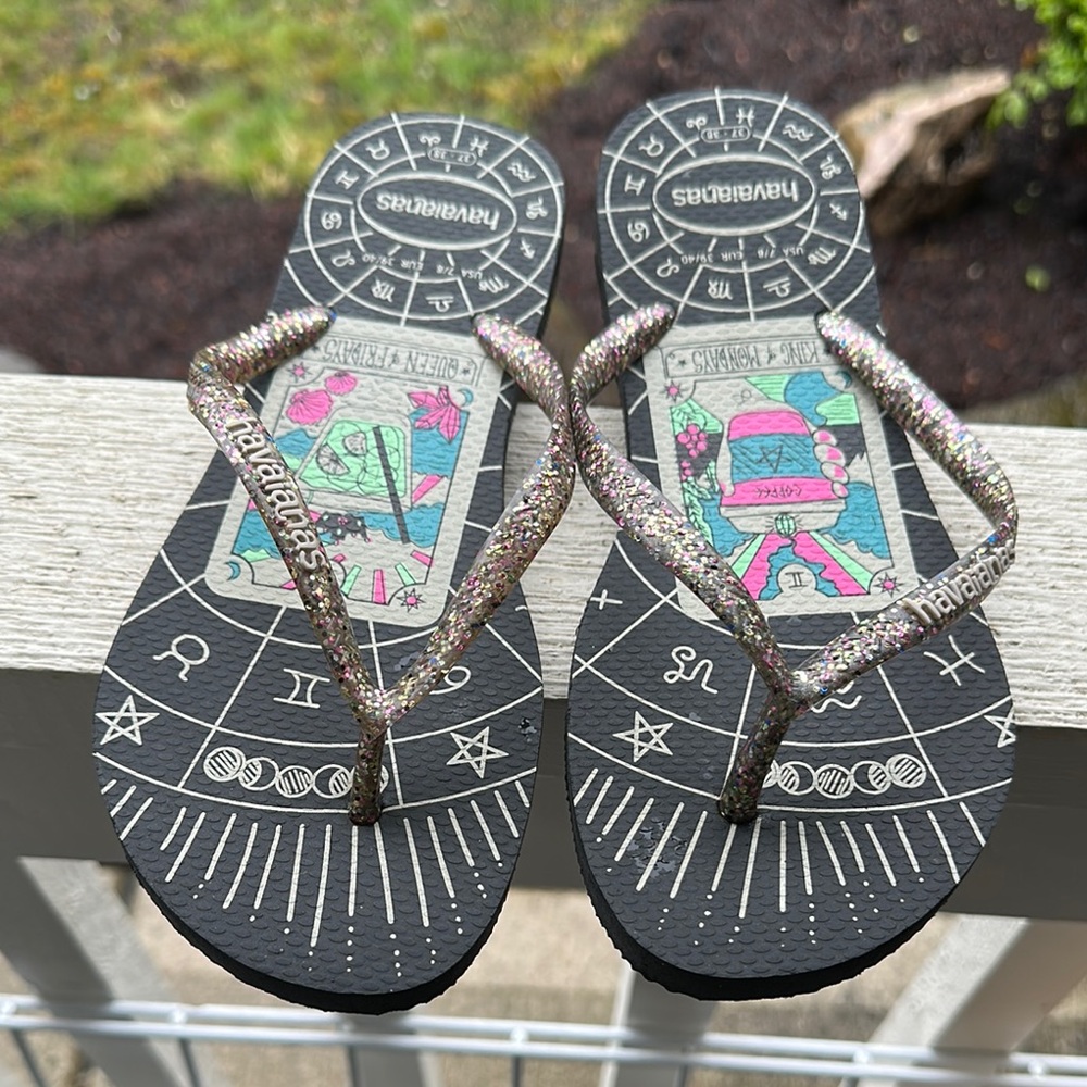 Havaianas Zodiac Glitter Flip Flops